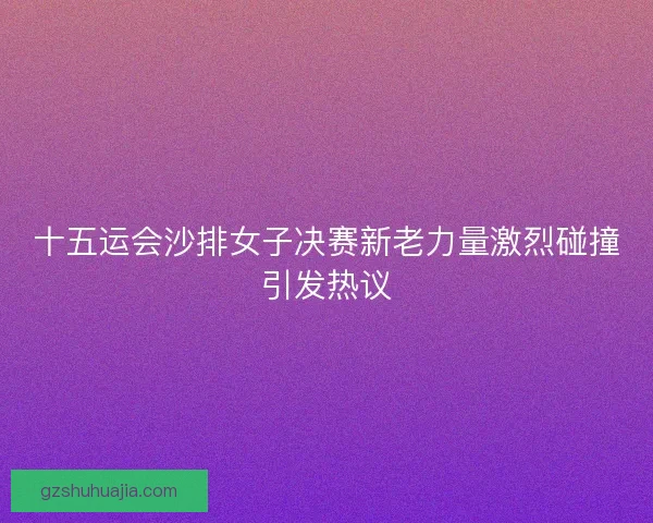 十五运会沙排女子决赛新老力量激烈碰撞引发热议